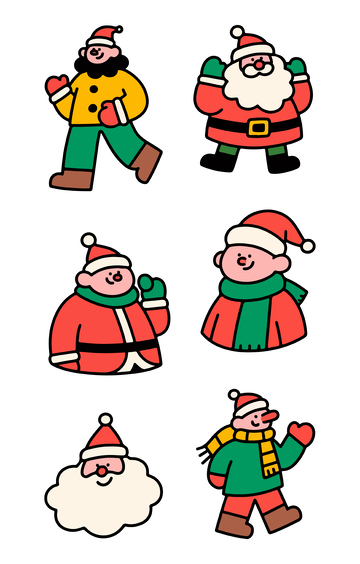 卡通圣诞老人插画设计素材