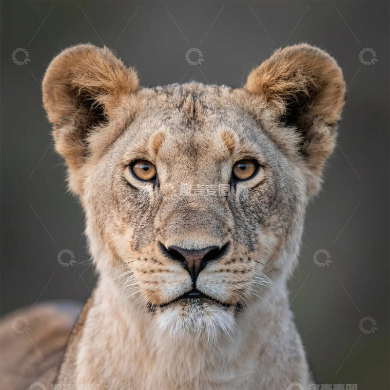 高清大图下载【趣麦麦图】狮王威严特写野生动物摄影