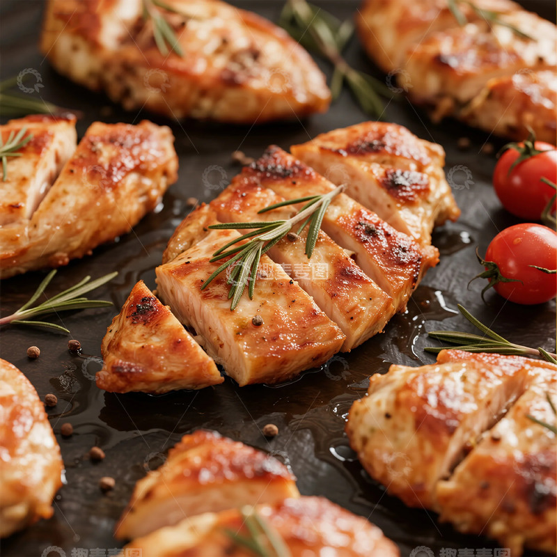 高清大图下载【趣麦麦图】烤鸡块美食摄影照片
