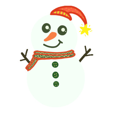 卡通雪人冬季装饰插画