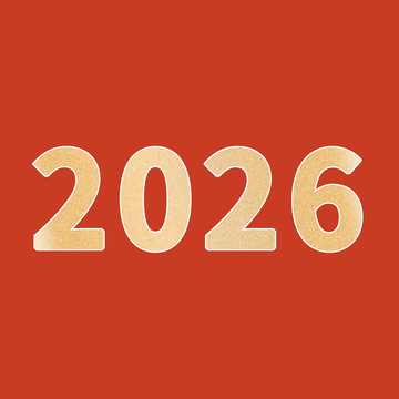 红底金数新年祝福设计素材