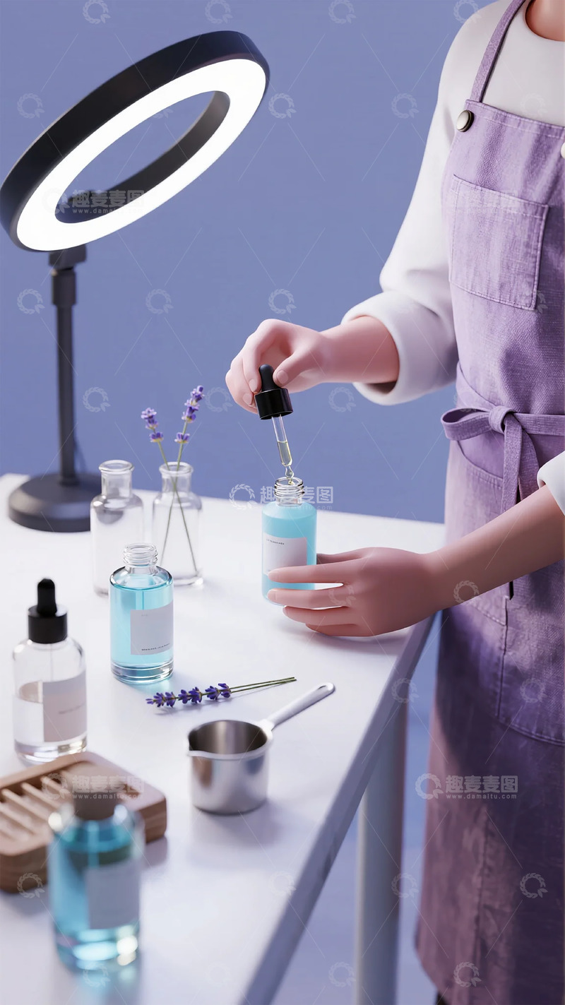 高清大图下载【趣麦麦图】-实验室调香工作场景