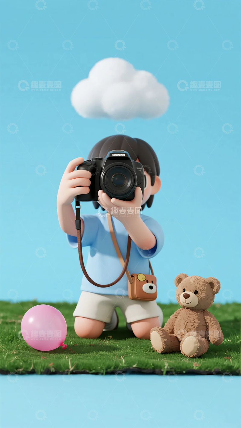 高清大图下载【趣麦麦图】卡通摄影玩偶创意场景