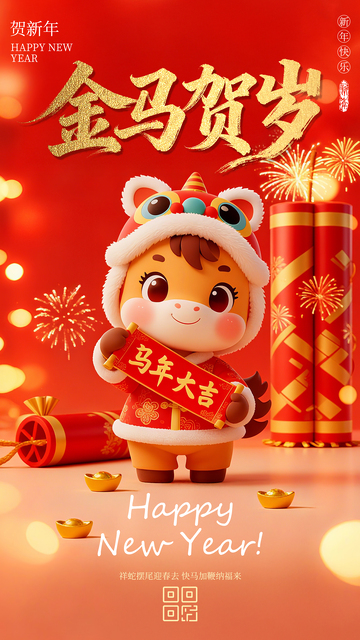红色马年海报
