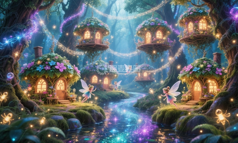 高清大图下载【趣麦麦图】童话世界精灵树屋2