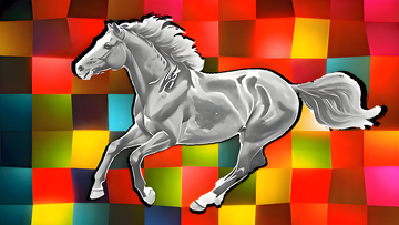 奔马波普艺术插画