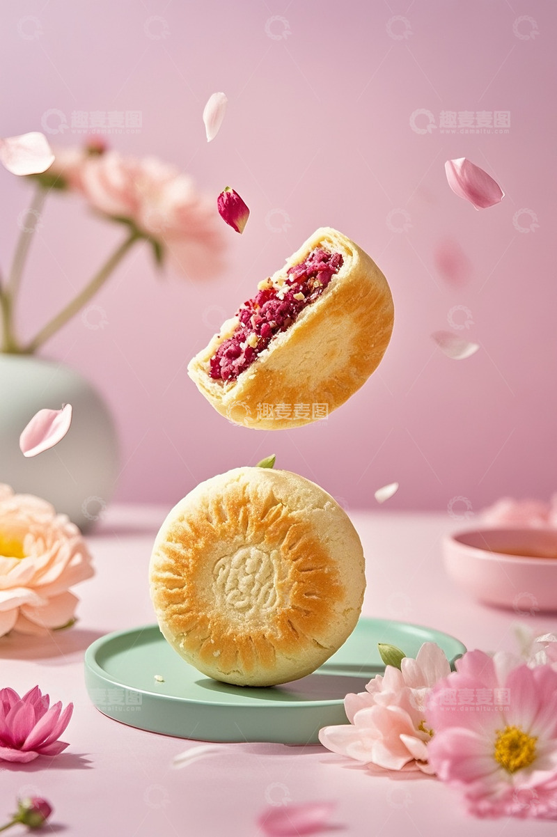 高清大图下载【趣麦麦图】-云南美食玫瑰鲜花饼3