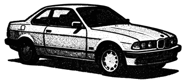 复古汽车黑白插画设计素材3