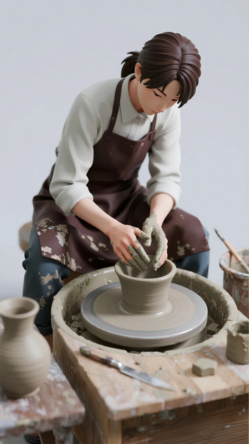 陶艺制作人物素描
