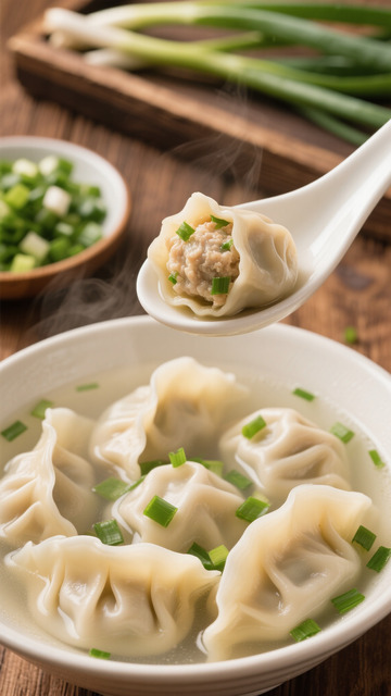 鲜肉馄饨美食海报