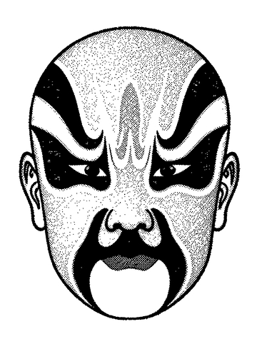 京剧脸谱传统艺术插画