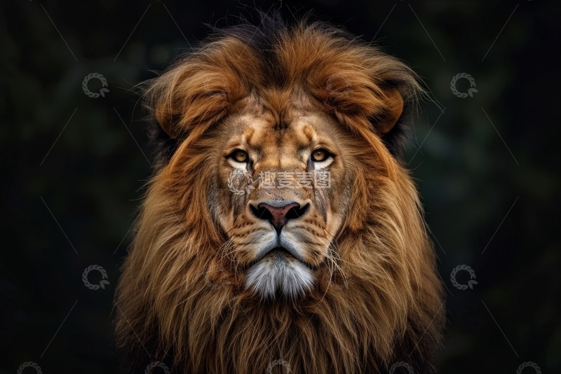 高清大图下载【趣麦麦图】一只狮子特写摄影