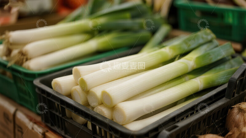 高清大图下载【趣麦麦图】蒜苗  辛香  时令 