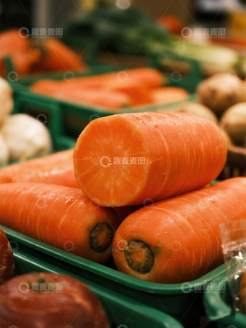 高清大图下载【趣麦麦图】胡萝卜  脆甜  营养