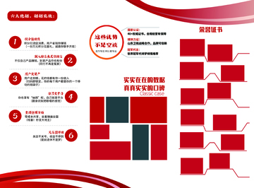 红色风格荣誉证书展示设计模板