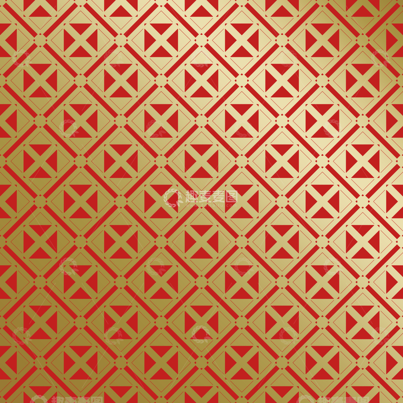 源文件下载【趣麦麦图】红金中式喜庆花纹背景16