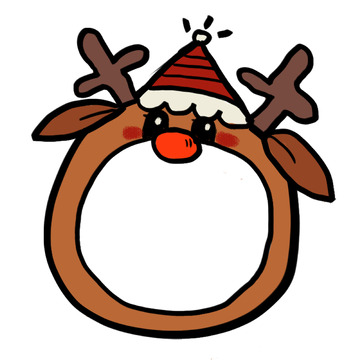 卡通可爱麋鹿头像设计元素