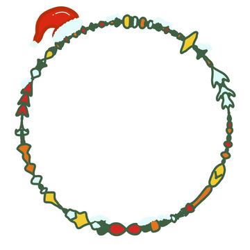 卡通节日花环装饰设计素材