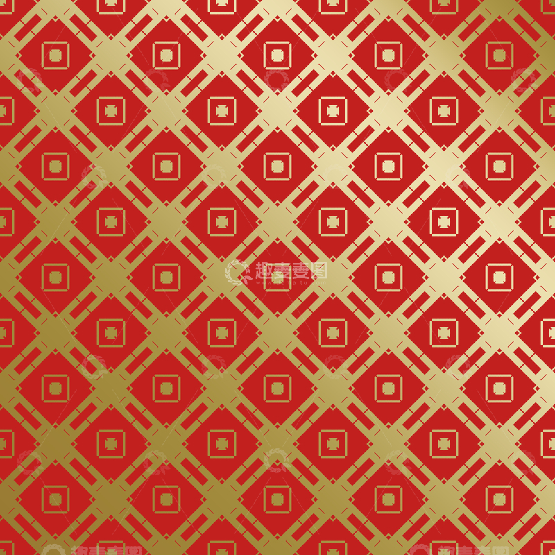 源文件下载【趣麦麦图】红金中式喜庆花纹背景2