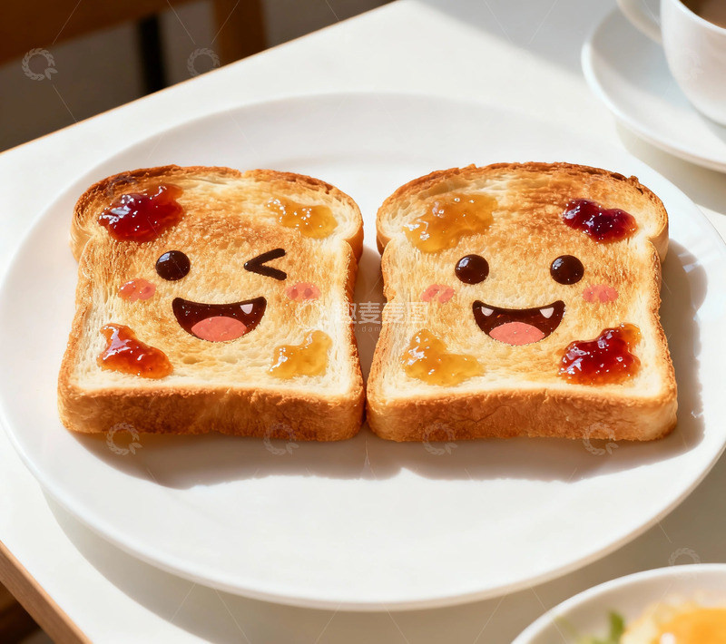 高清大图下载【趣麦麦图】卡通吐司美食摄影