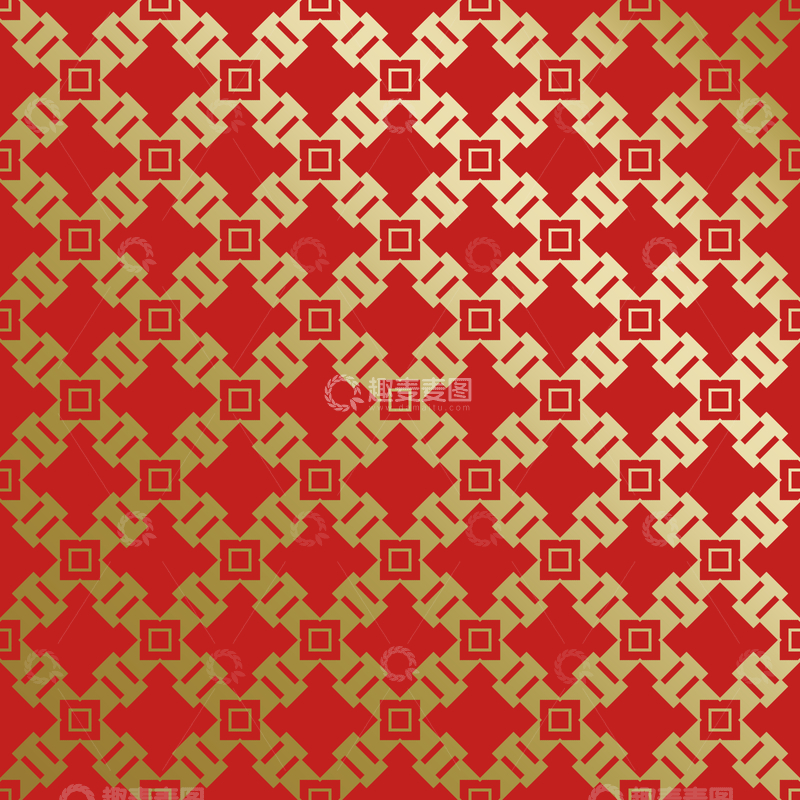 源文件下载【趣麦麦图】红金中式喜庆花纹背景10