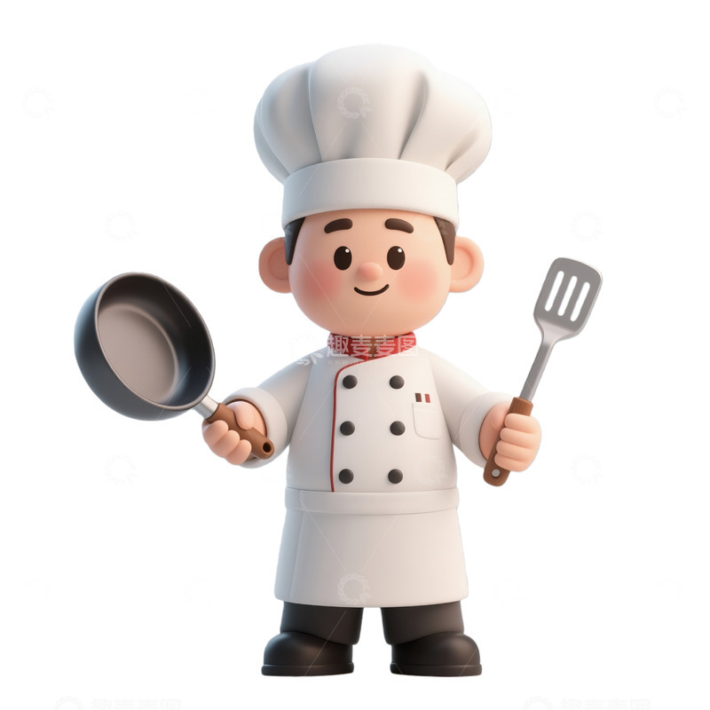 高清大图下载【趣麦麦图】卡通厨师烹饪工具矢量素材