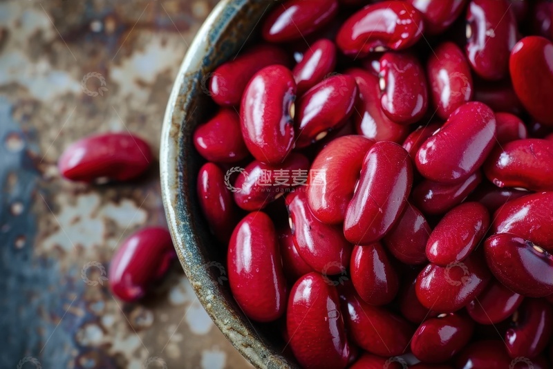 高清大图下载【趣麦麦图】一碗饱满的红豆