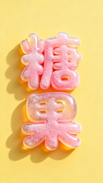 C4D渲染风格糖果字体