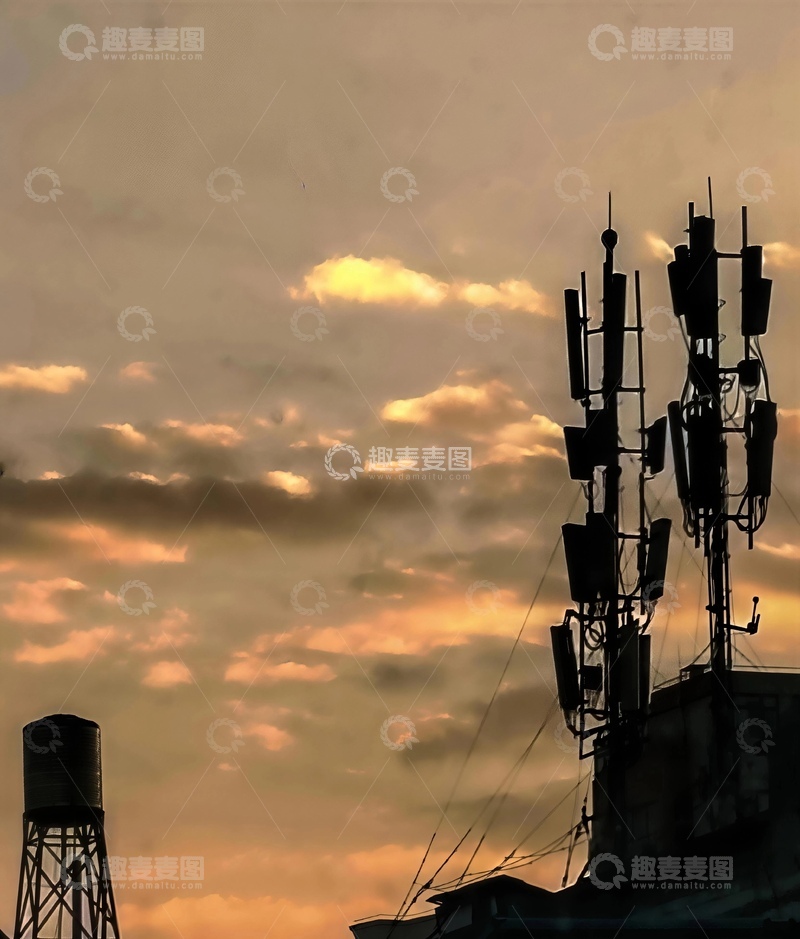 高清大图下载【趣麦麦图】金色夕阳的天空