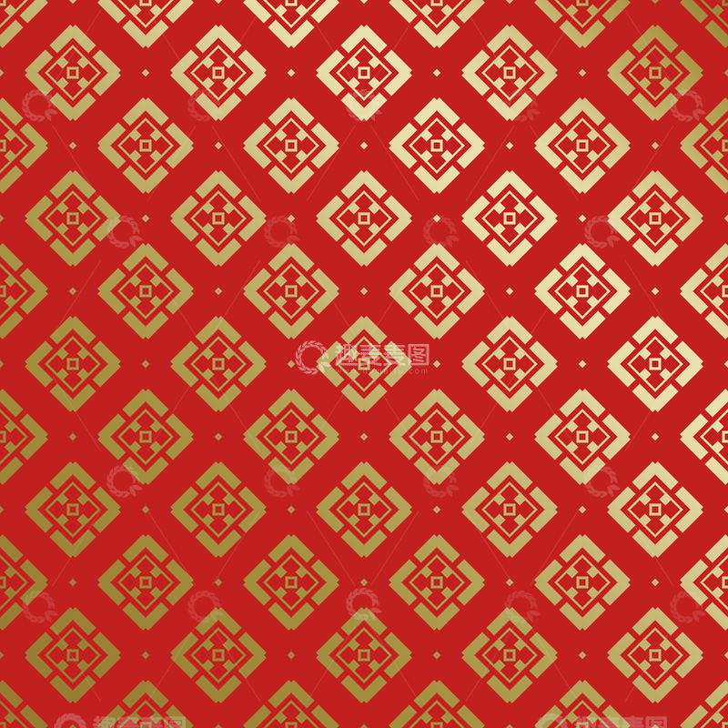 源文件下载【趣麦麦图】红金中式喜庆花纹背景57