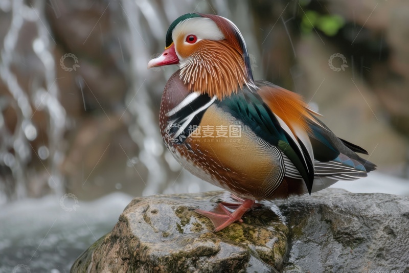 高清大图下载【趣麦麦图】鸳鸯鸟特写摄影