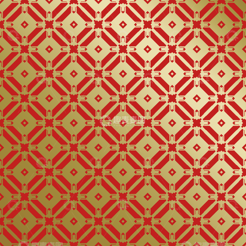 源文件下载【趣麦麦图】红金中式喜庆花纹背景32
