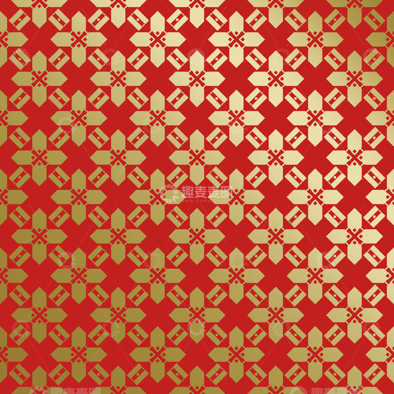 源文件下载【趣麦麦图】红金中式喜庆花纹背景46
