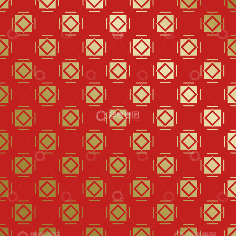源文件下载【趣麦麦图】红金中式喜庆花纹背景59
