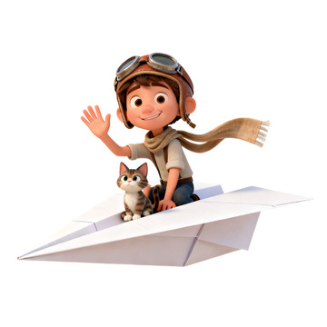 卡通儿童飞行冒险