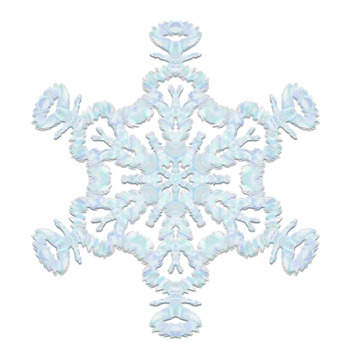 蓝色精致雪花图案设计元素