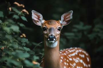丛林里的一只梅花鹿