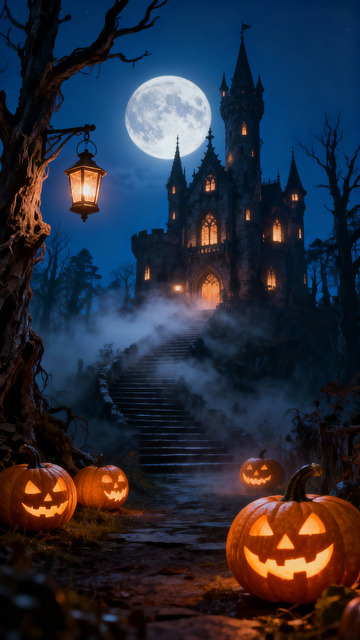 万圣节南瓜插画背景