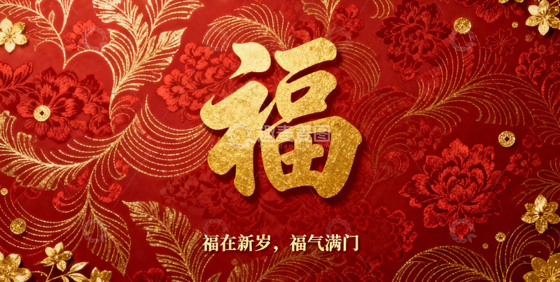 高清大图下载【趣麦麦图】喜庆中国风福字祝福图片