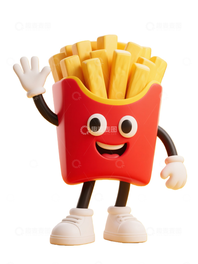 高清大图下载【趣麦麦图】卡通薯条玩具形象设计