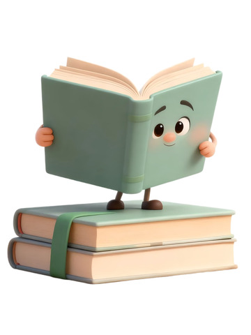 卡通书拟人阅读场景