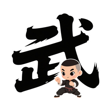 武术字体设计元素
