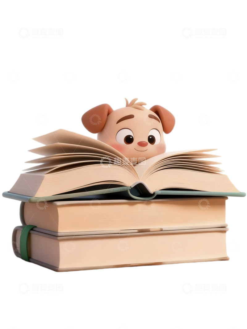卡通老鼠读书装饰摆件