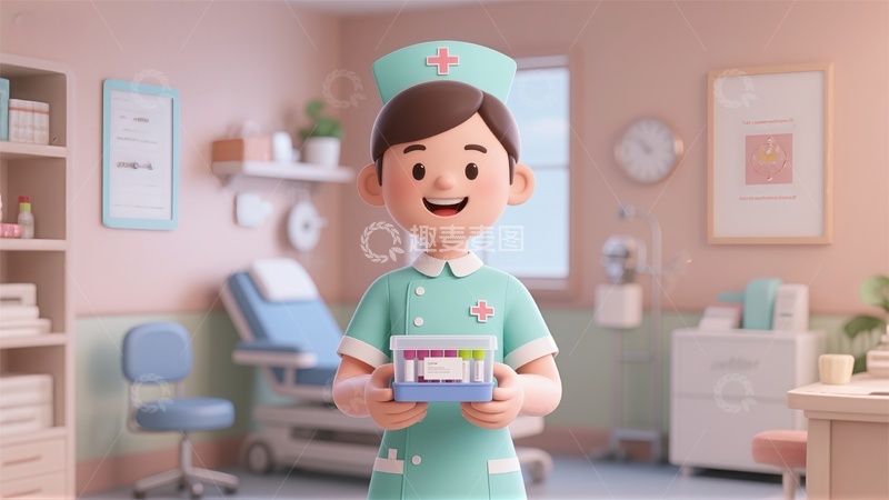 高清大图下载【趣麦麦图】卡通护士医院场景插图