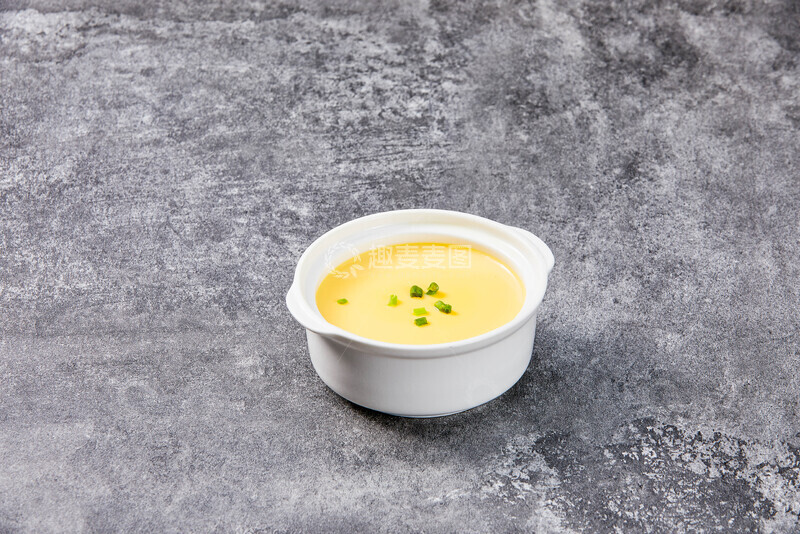 高清大图下载【趣麦麦图】家常嫩滑葱花蒸蛋羹特写
