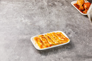 金黄香脆家常煎饼特写