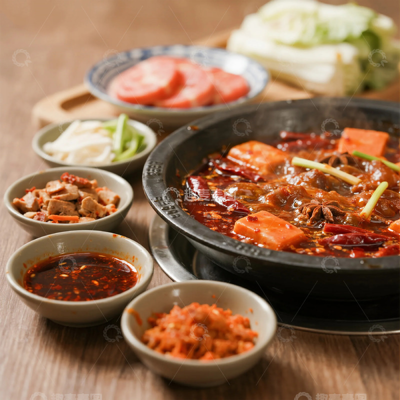 高清大图下载【趣麦麦图】中式火锅美食摄影