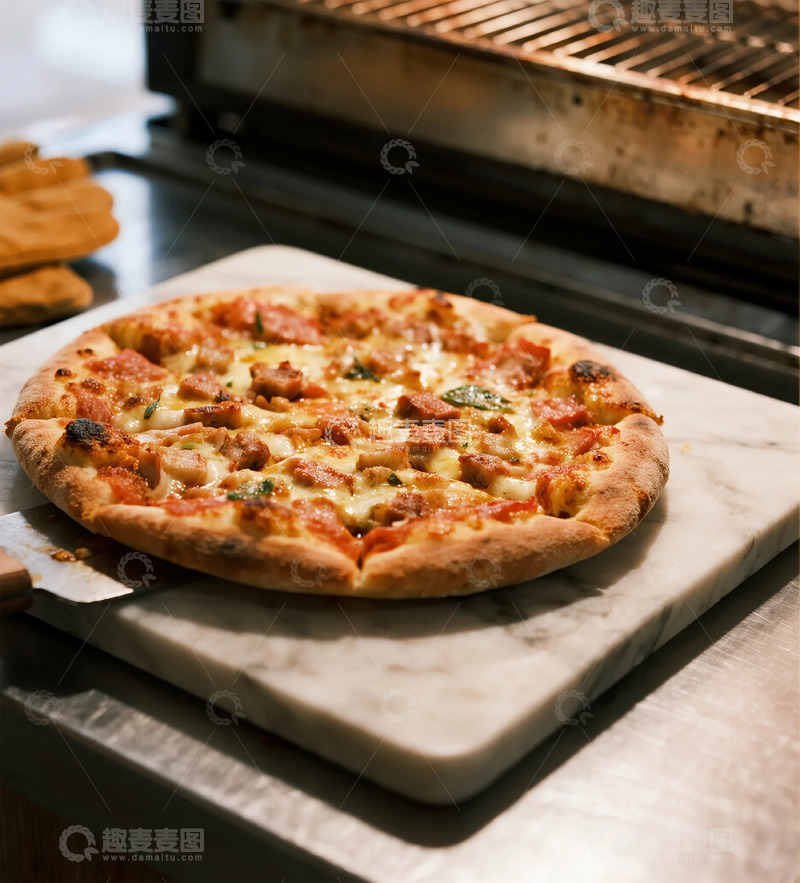 高清大图下载【趣麦麦图】烤炉披萨美食摄影