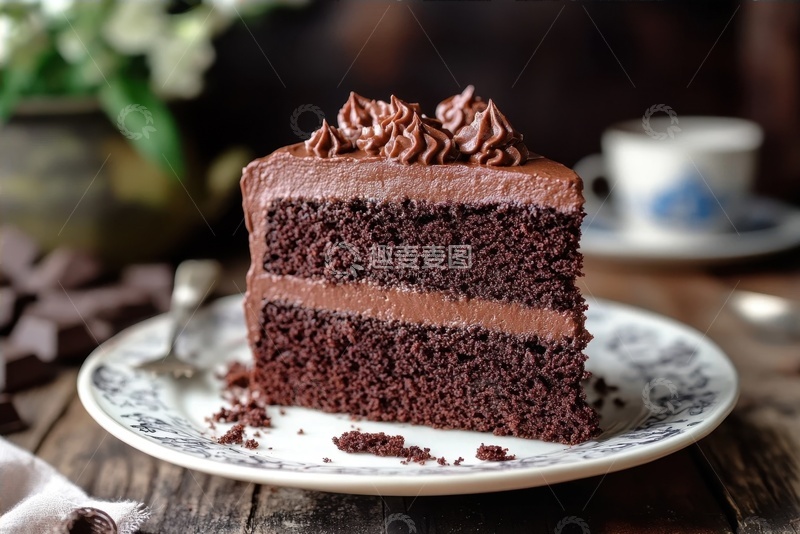 高清大图下载【趣麦麦图】一盘戚风蛋糕
