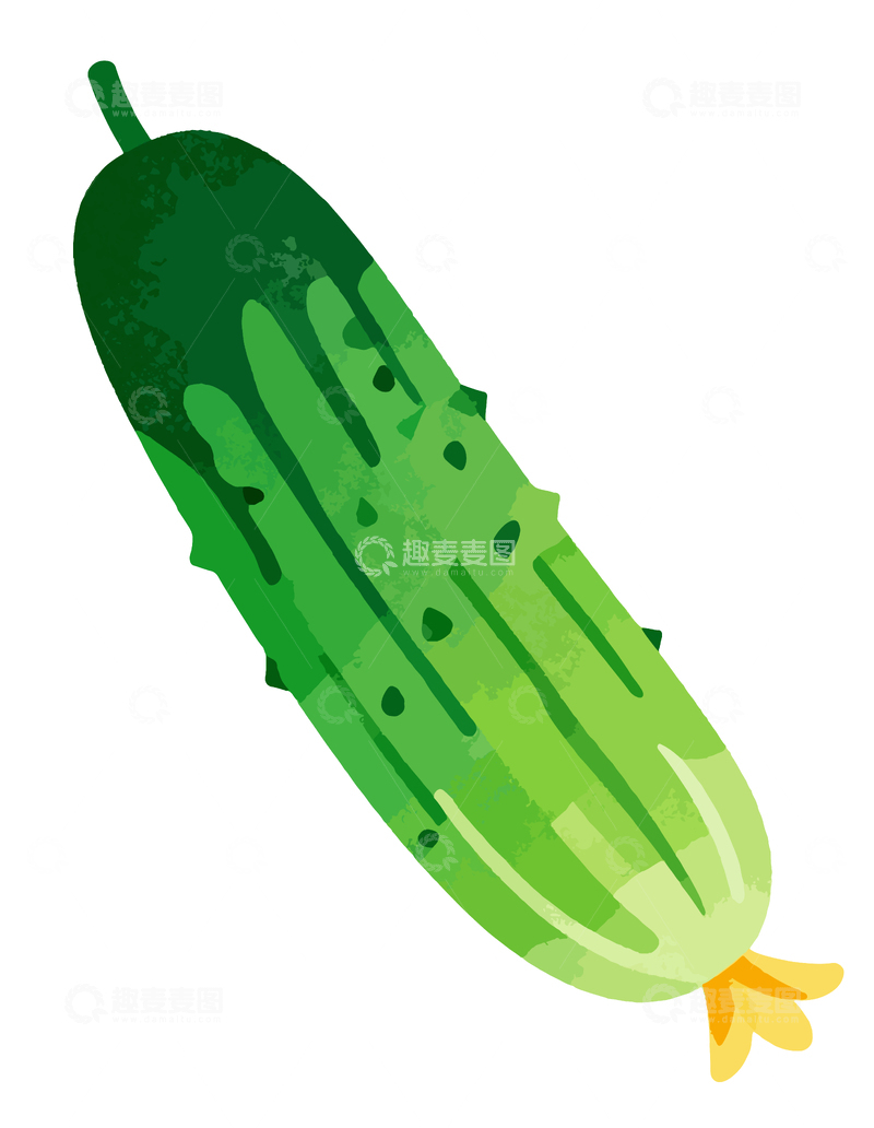 源文件下载【趣麦麦图】卡通风格黄瓜插画